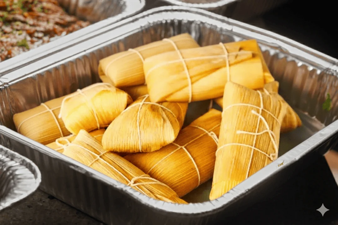 Tamales con Chicharron